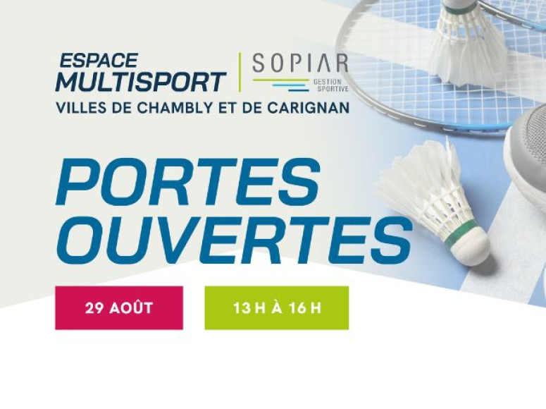 Visuel pour les portes ouvertes de l'Espace Multisport