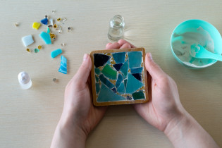 Sous-verre en mosaïque
