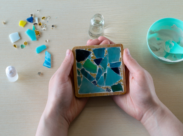 Sous-verre en mosaïque