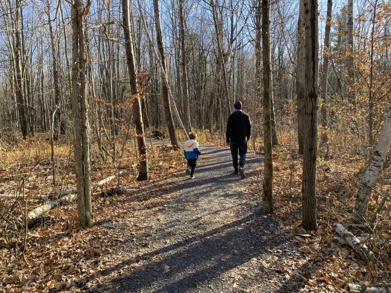personnes se promenant dans le parc naturel des Ruisseaux
